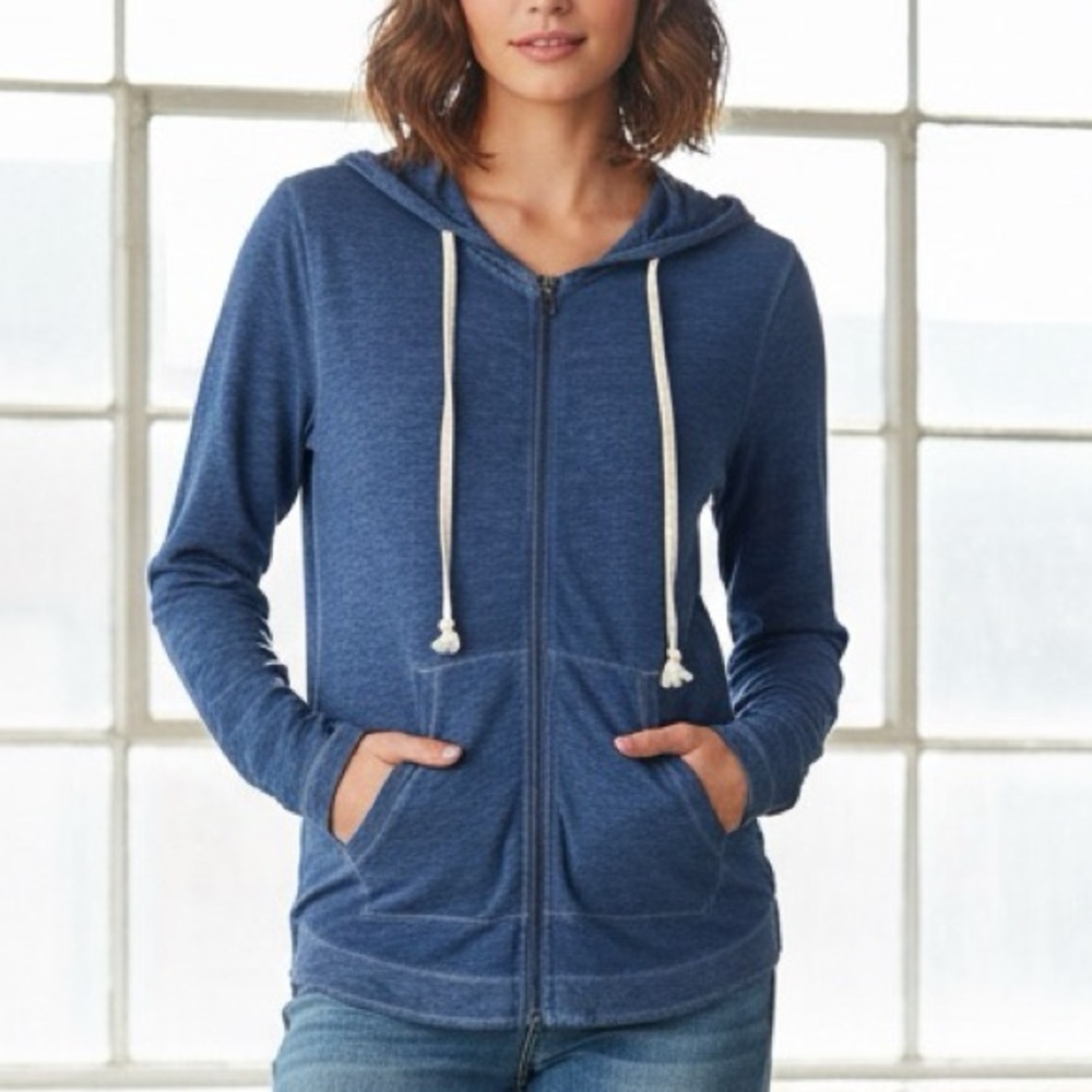 Silverwear Blue Zip-Up Hoodie S NWOT